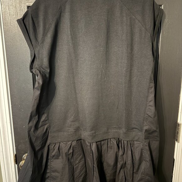 NWOT Womens Oversized Shirt Dress Cotton Black Extra Large - Picture 2 of 2